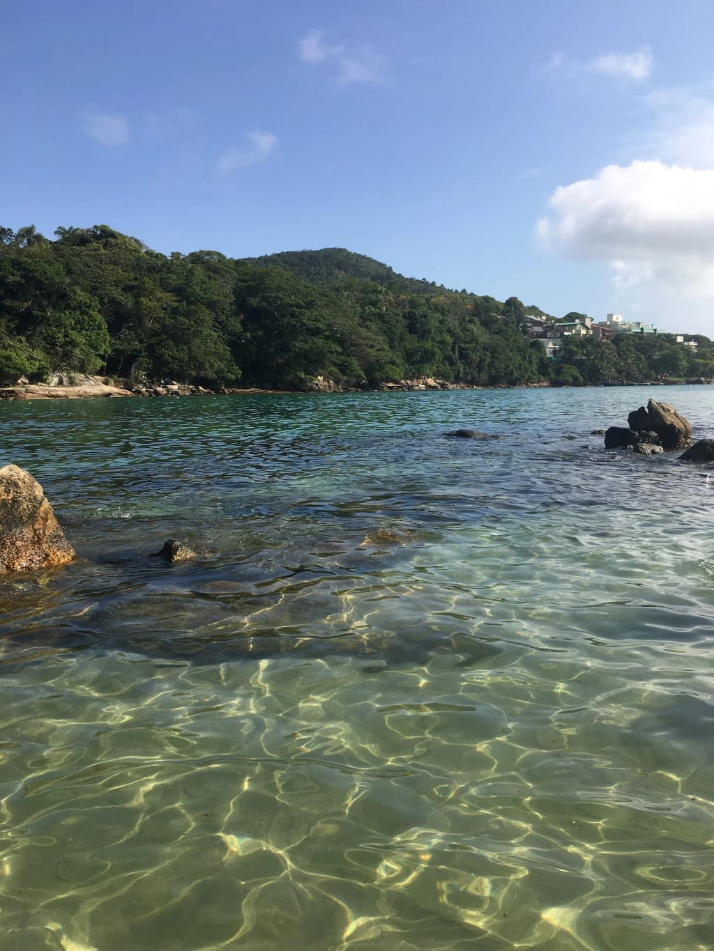 Crystal clear waters perfect for free diving at Praia da Sepultura