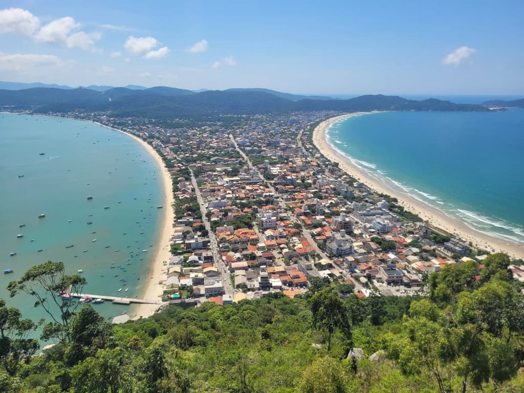 Traditional fishing village and sandy shores of Canto Grande