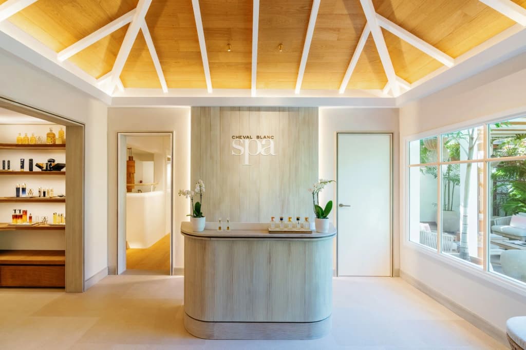 The serene Guerlain Spa surrounded by lush tropical gardens at Cheval Blanc St-Barth