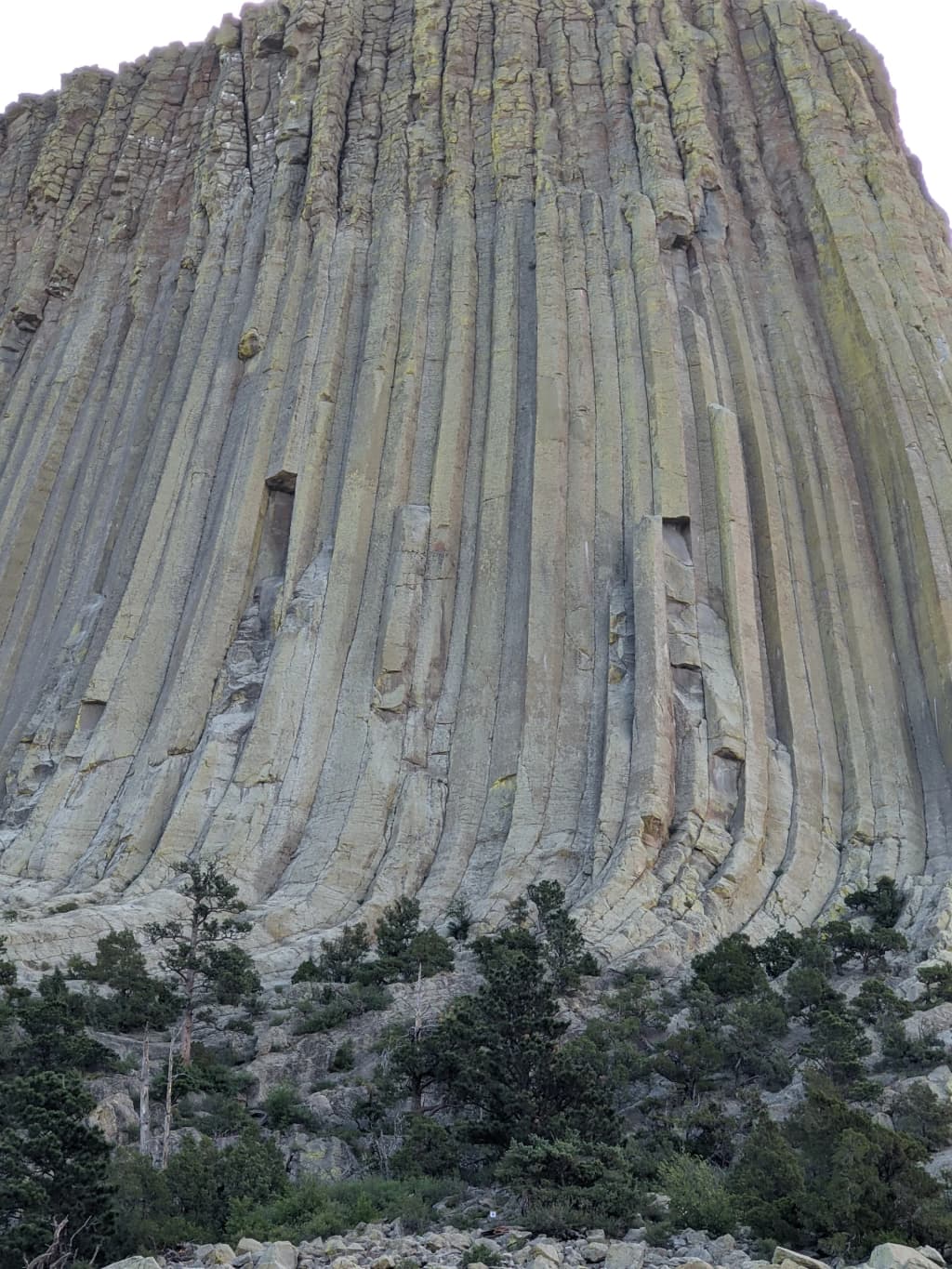 Imposing volcanic rock formation of Devils Tower
