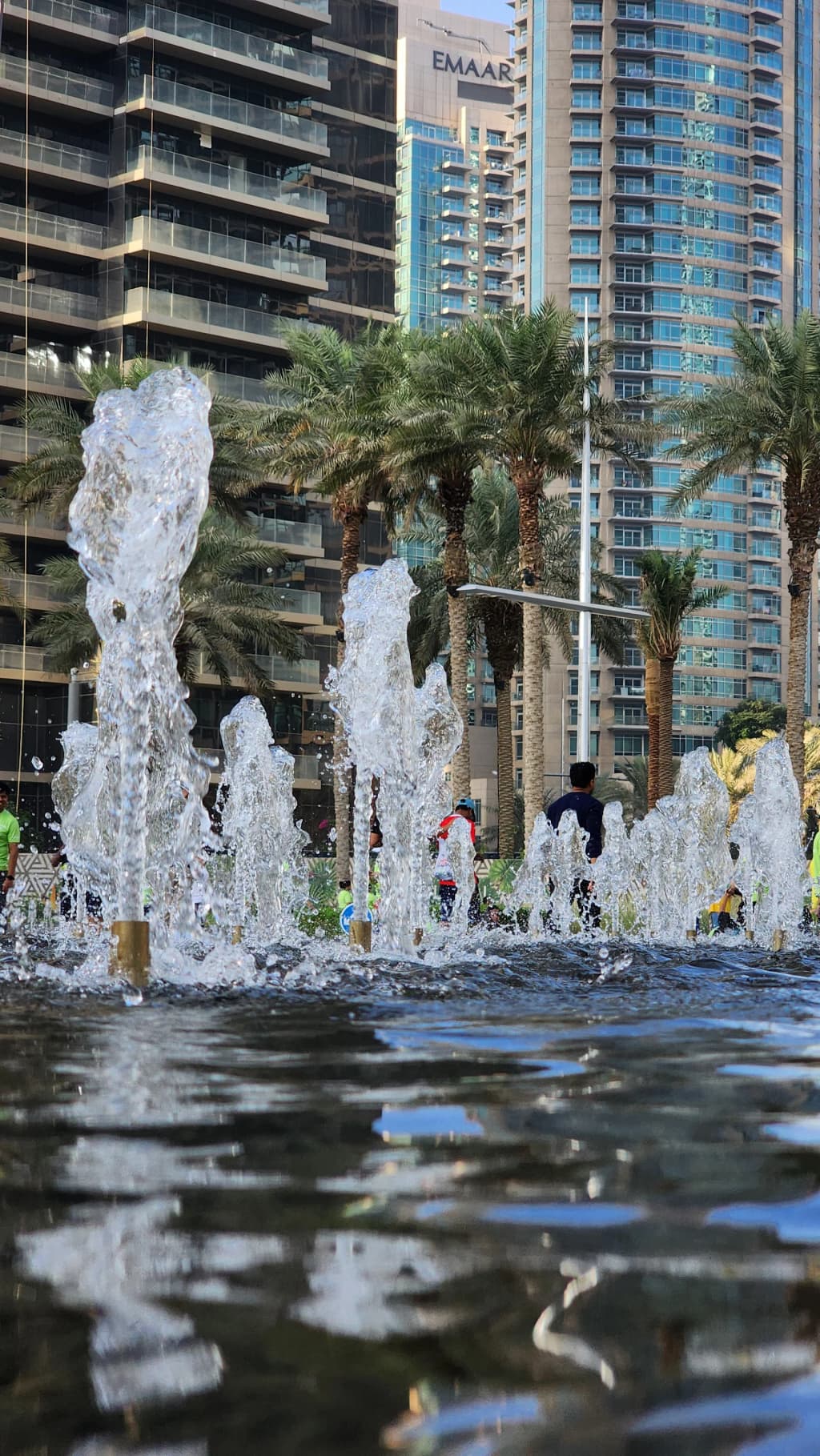 Golden hour views over Downtown Dubai