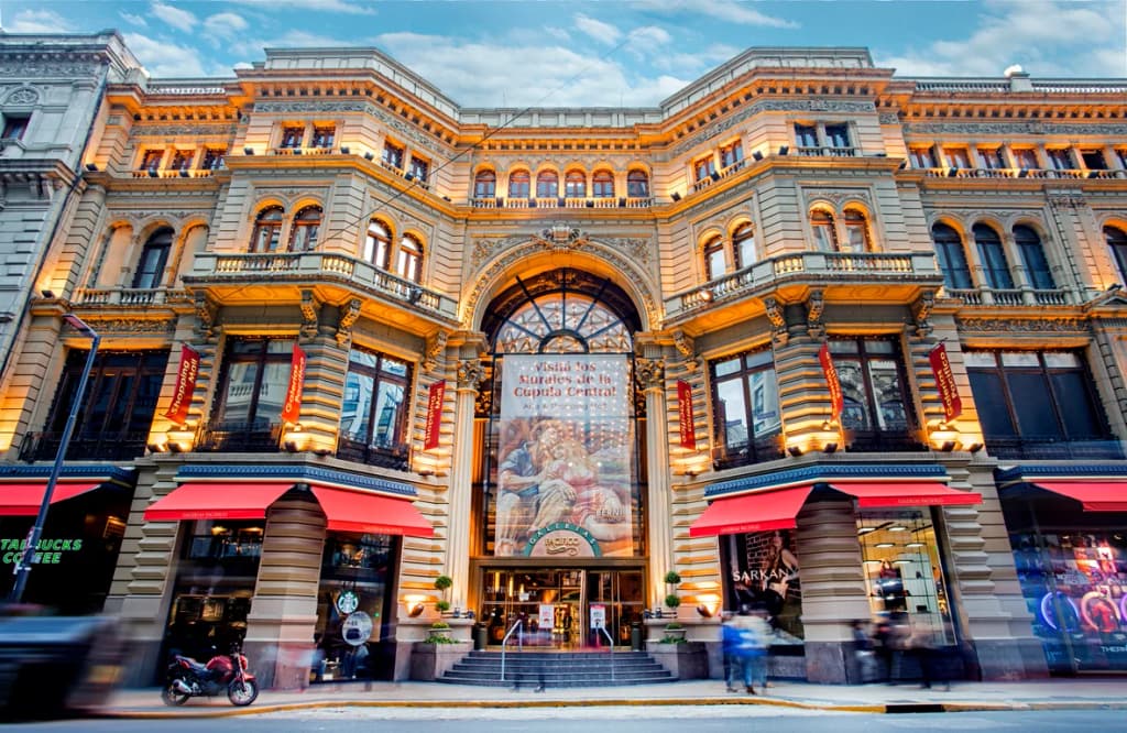 The stunning painted ceilings of Galerías Pacífico