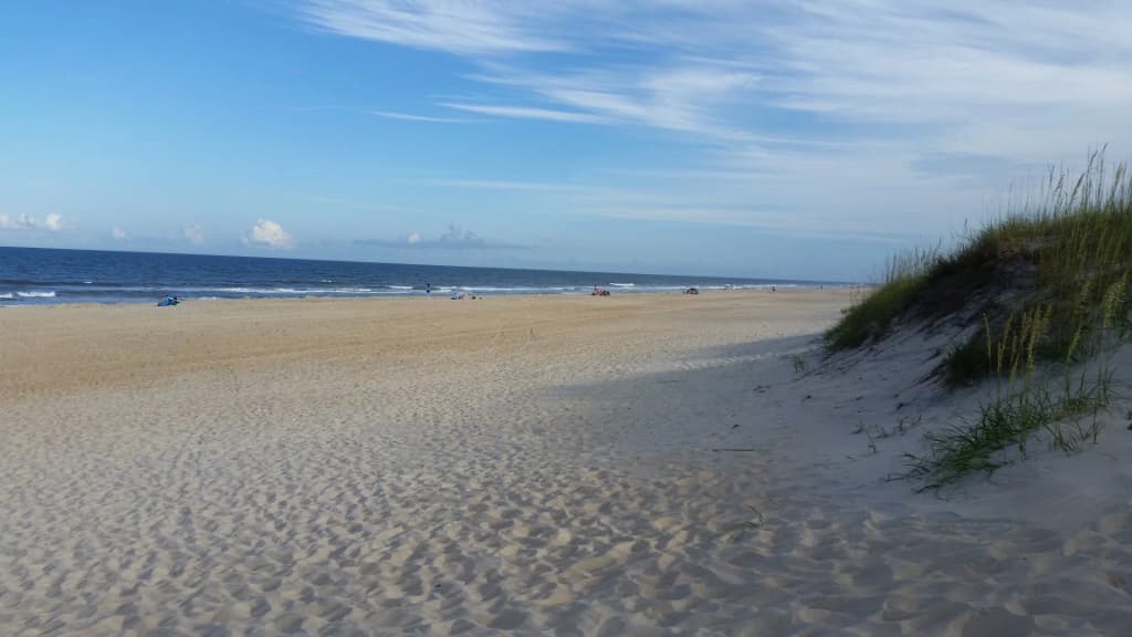 Olas en las playas salvajes de los Outer Banks
