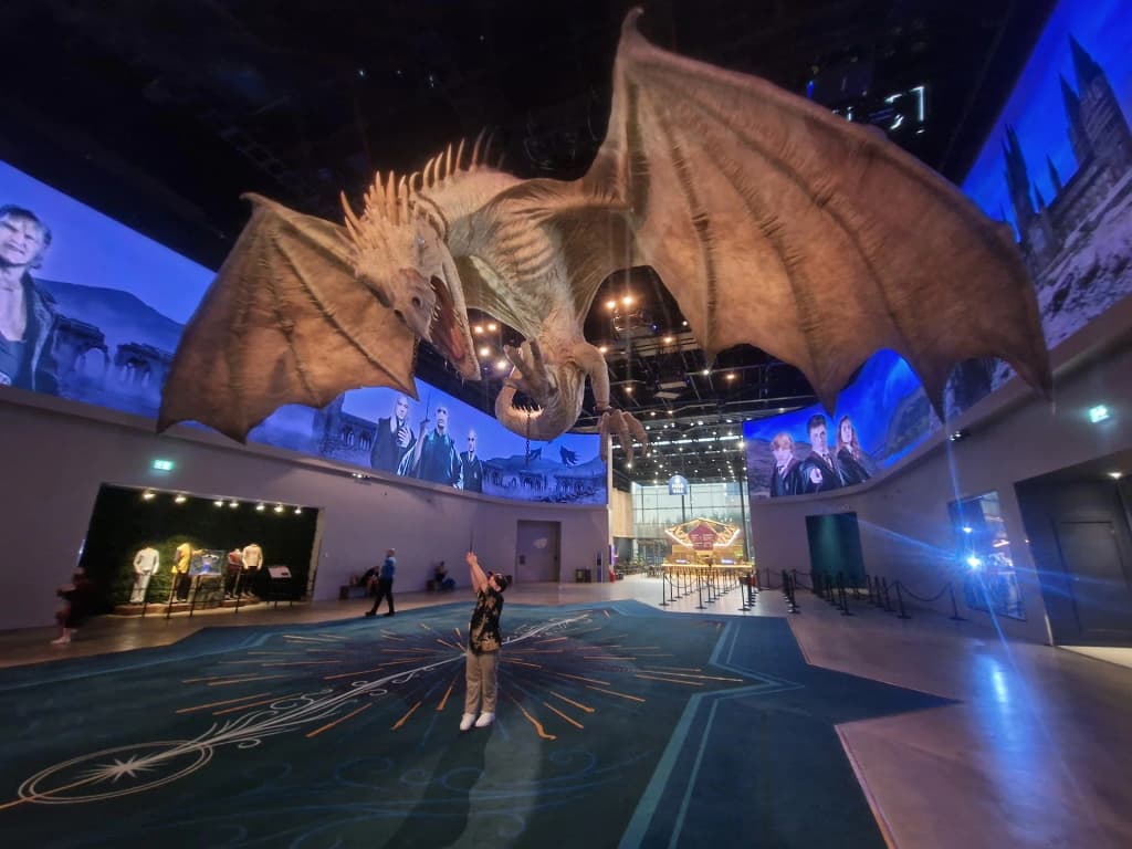 The intricate exterior facade of the cinematic studio sets in London