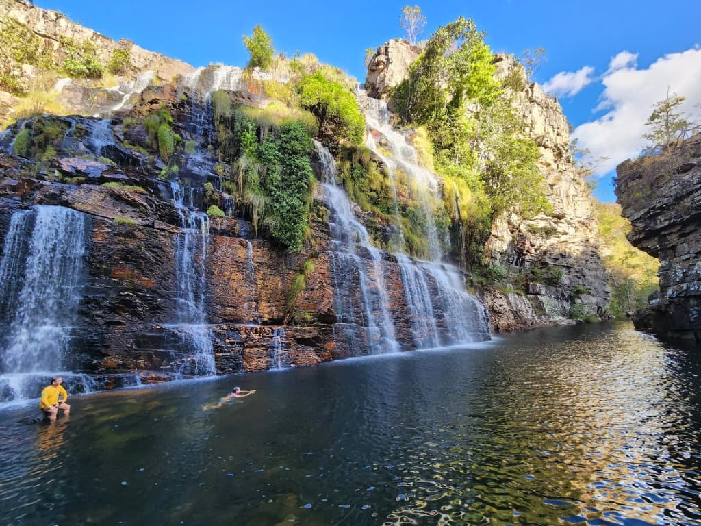The towering 45-meter drop of Almécegas I waterfall