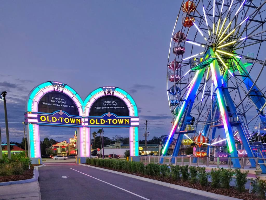 Old Town cinematic architecture at Disney
