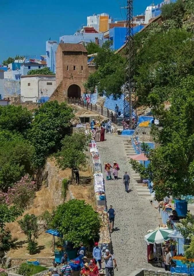 Chefchaouen at sunset from the Spanish Mosque