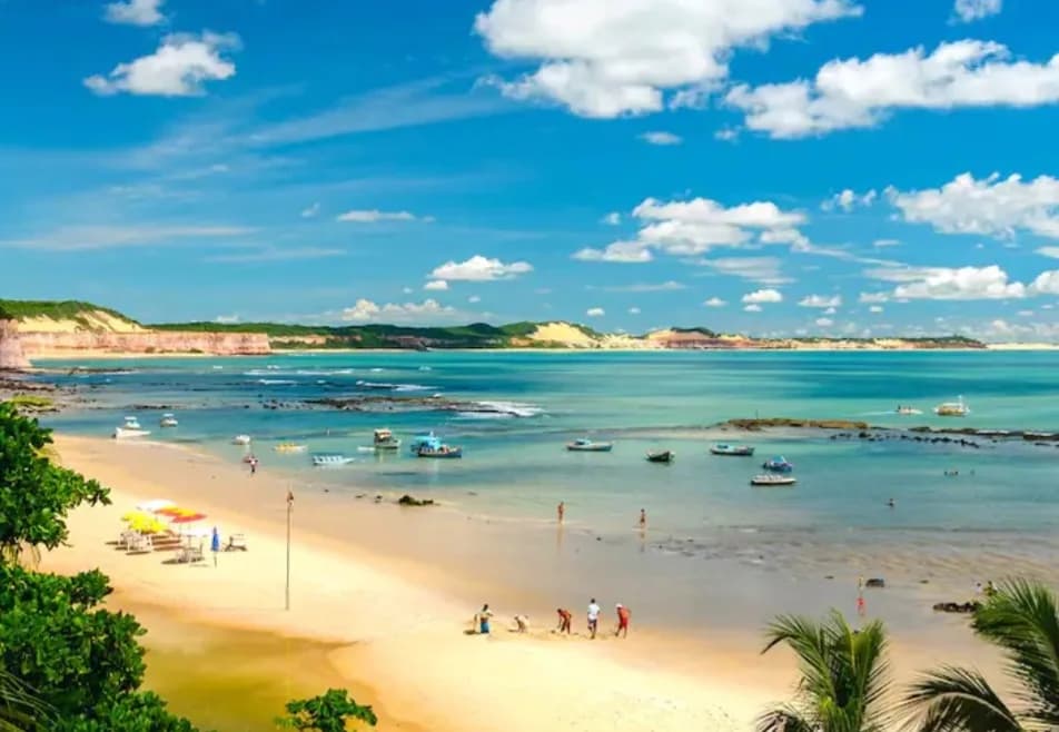 Pipa Beach view from above showing the coastline