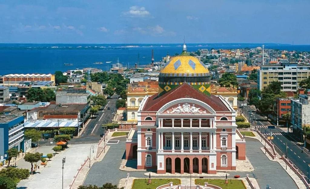 Street view of Manaus Brazil after returning from the jungle