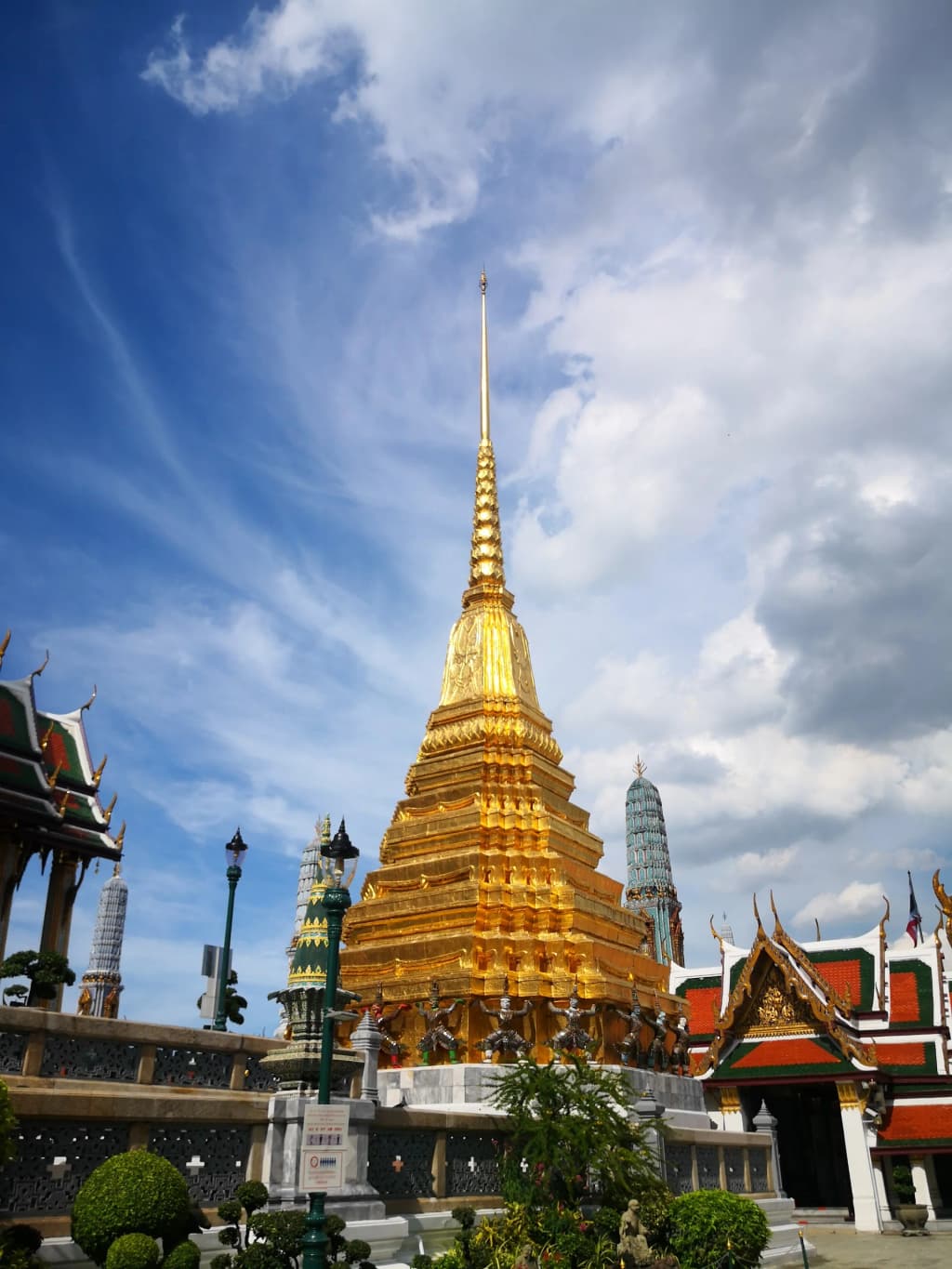 The intricate architecture of the Grand Palace in Bangkok