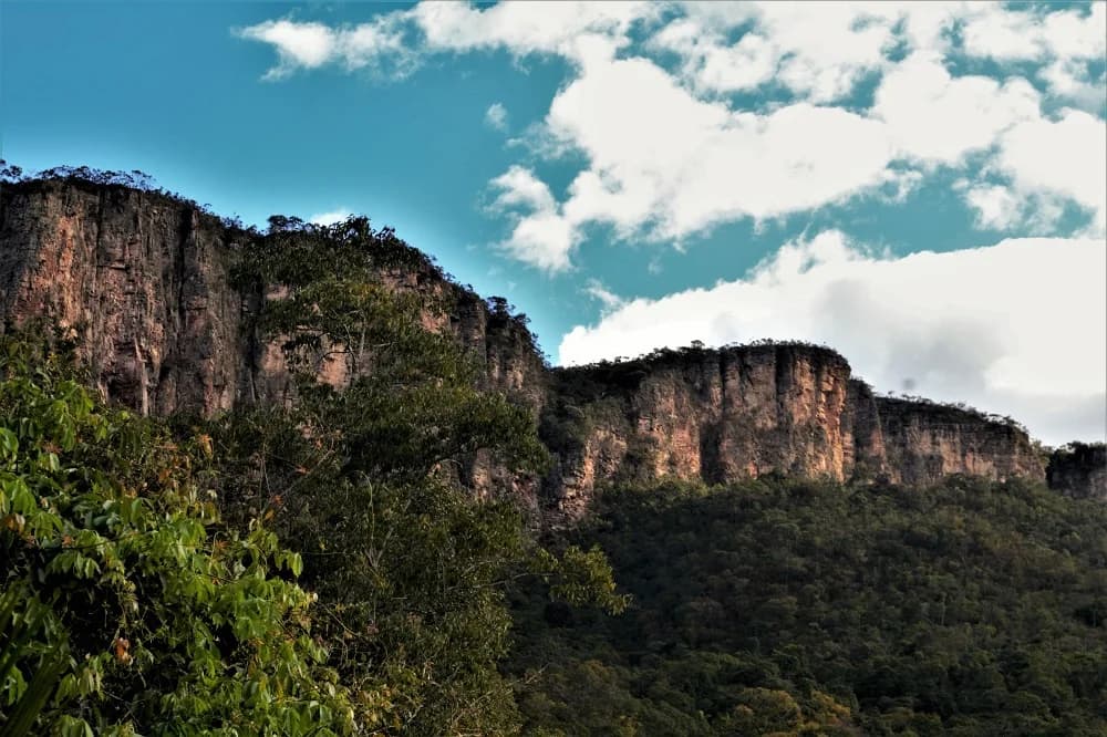View from the Mariri Jungle Lodge deck at sunset, Chapada dos Veadeiros