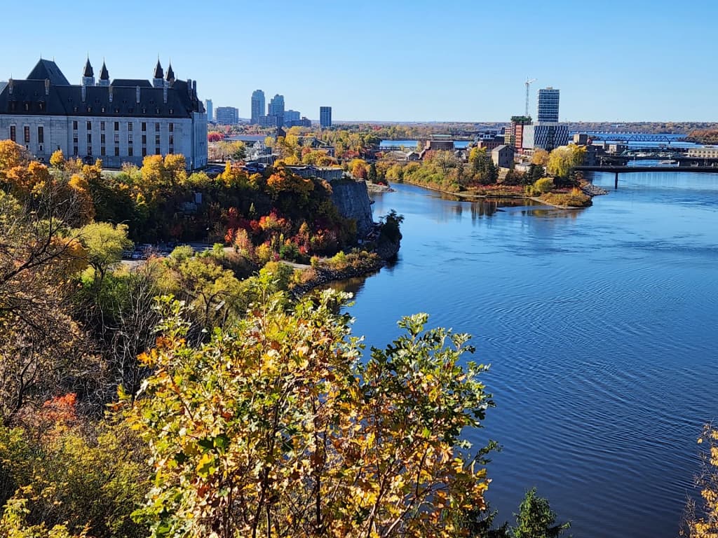 Gothic architecture of Parliament Hill in downtown Ottawa