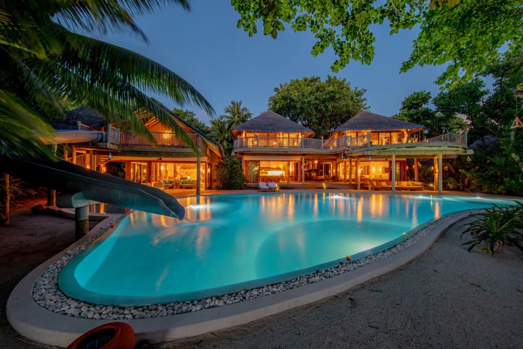 Recifes vibrantes em Soneva Fushi