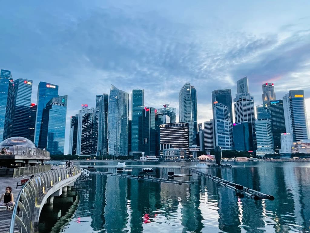 Singapore Skyline View from Marina Bay Sands