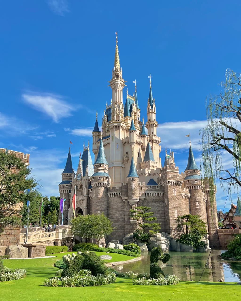 Cinderella Castle towering against the Tokyo sky