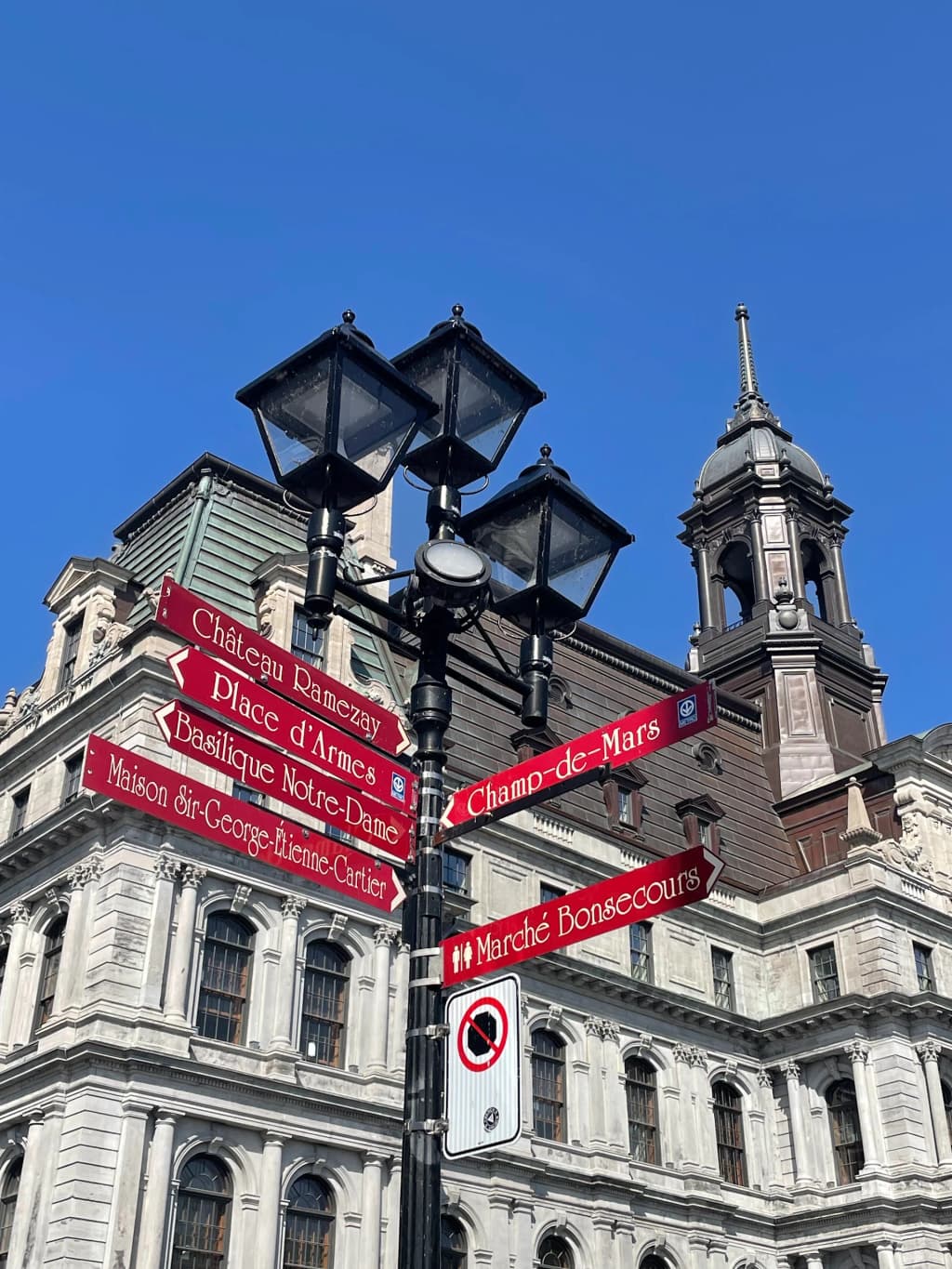 Historic architecture and cobblestone streets in Old Montreal