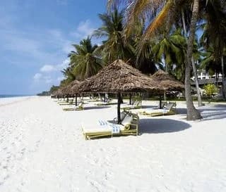 Pristine white sands and turquoise waters of Diani Beach