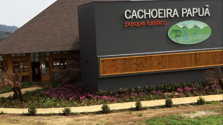 Pasarelas de madera sobre el valle en Cachoeira Papuã