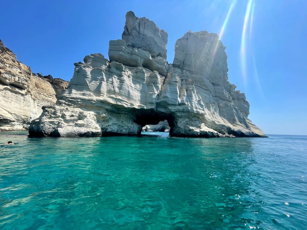 Kleftiko sea caves and crystal clear waters