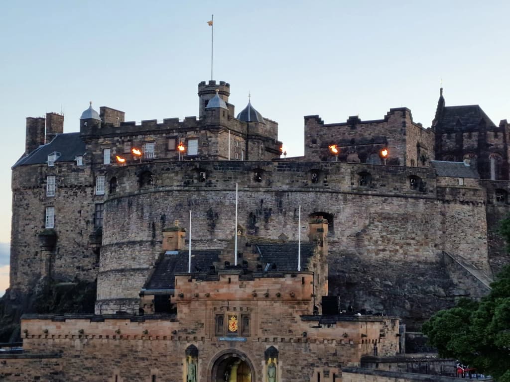 Edinburgh Castle rising above the city