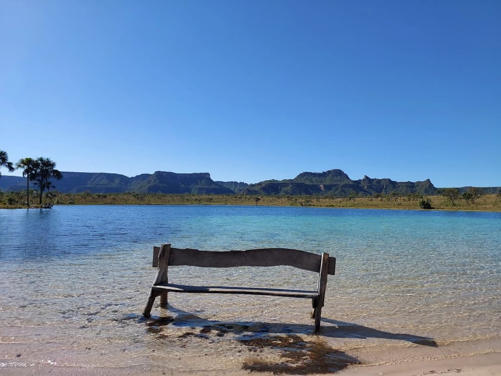 Decks and river access at Vila Manaim, Serras Gerais