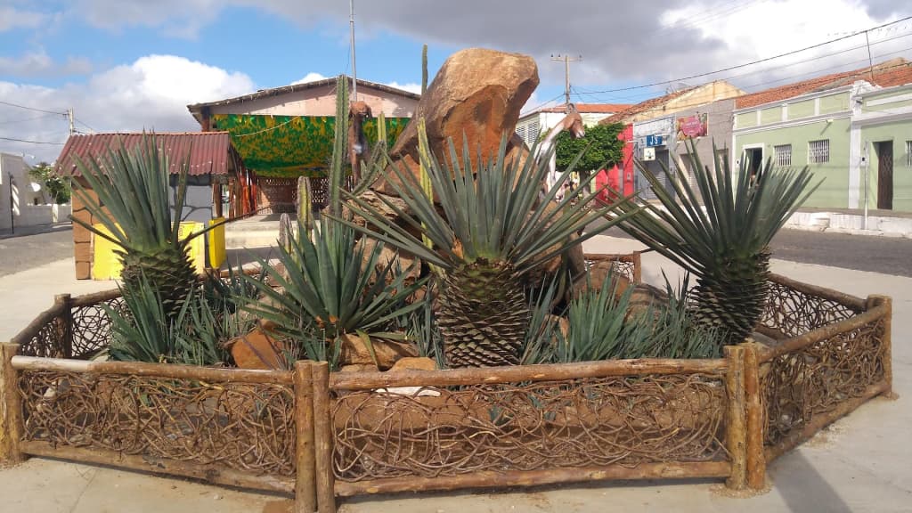 Cabaceiras' sun-baked landscape and iconic sign