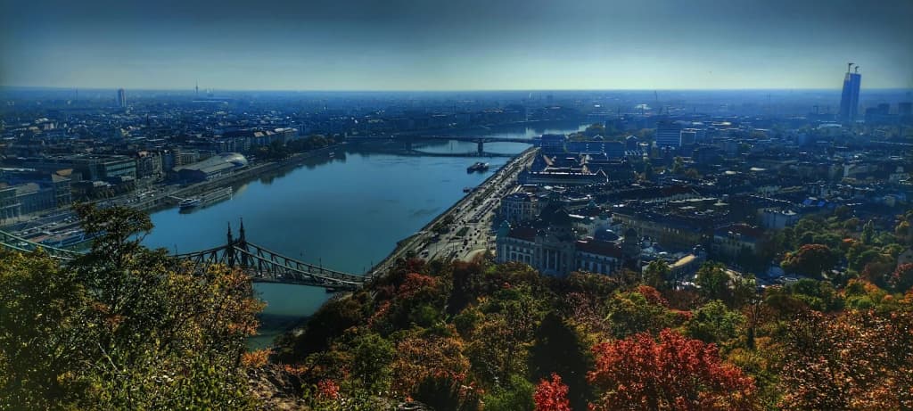 Budapest’s cityscape with Buda Castle and the Danube at blue hour