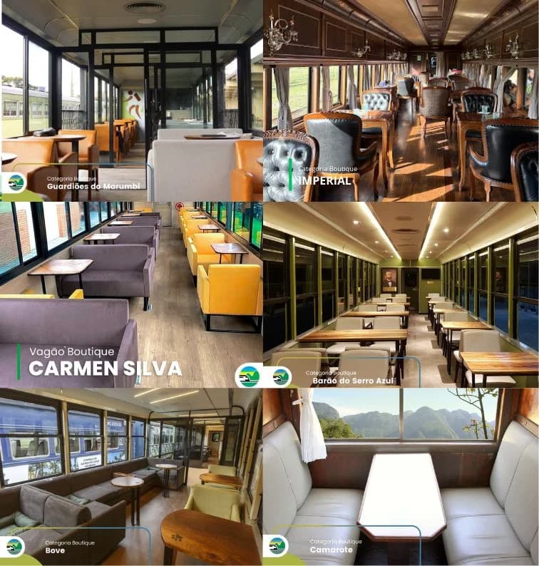 Serra Verde Express train winding through the Atlantic Forest