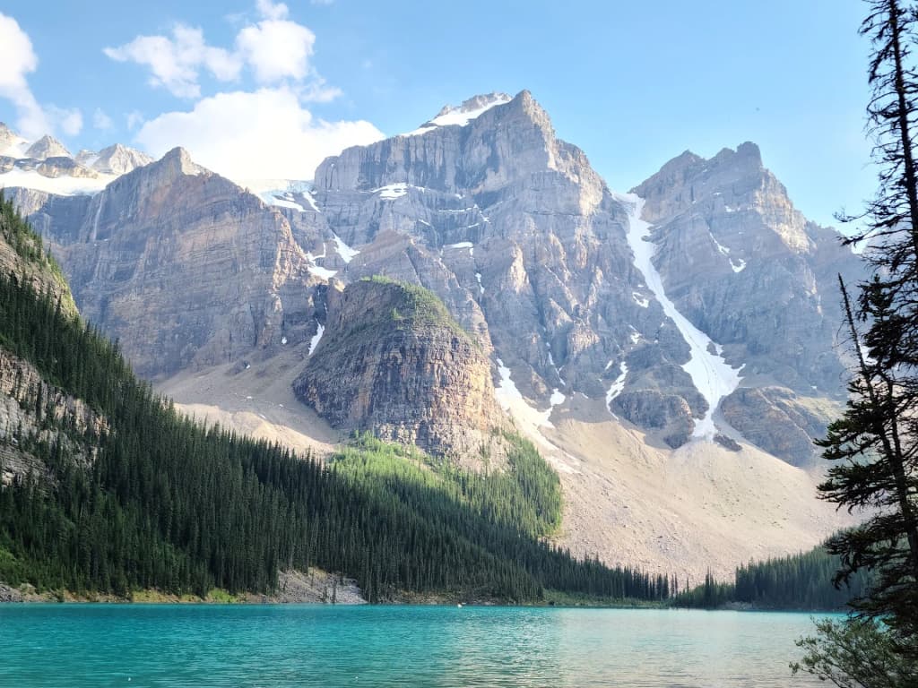 Banff National Park’s turquoise lake and snow-capped peaks