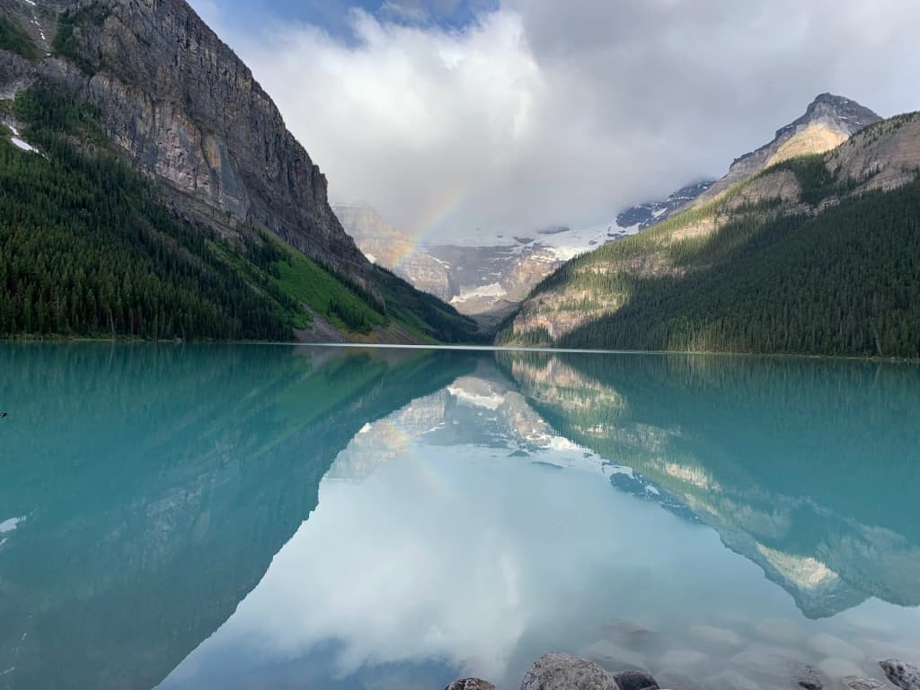 Vancouver’s Stanley Park with city skyline and forest