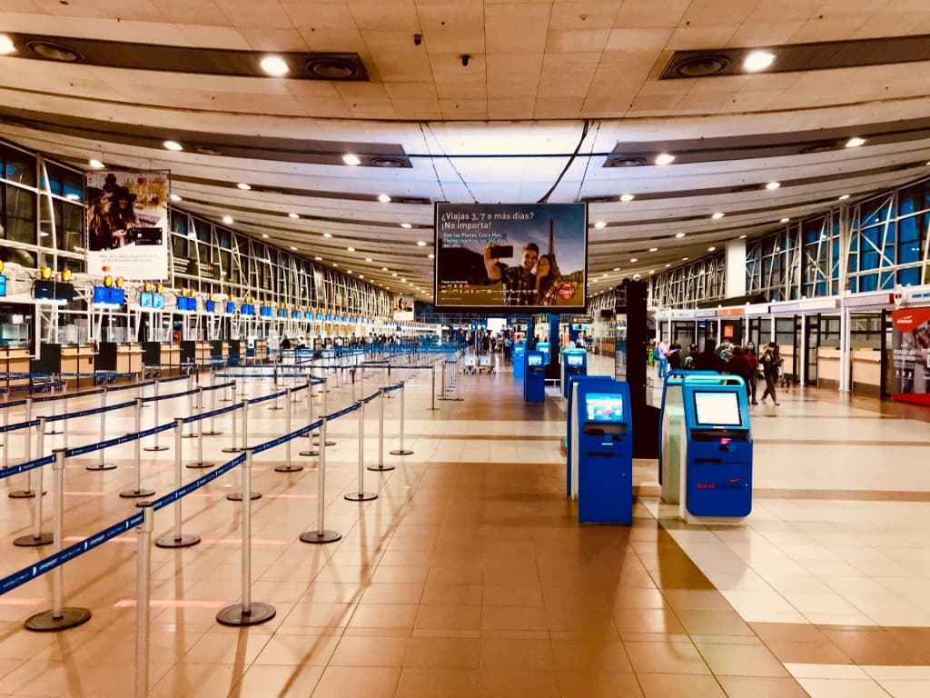 Santiago International Airport arrivals hall