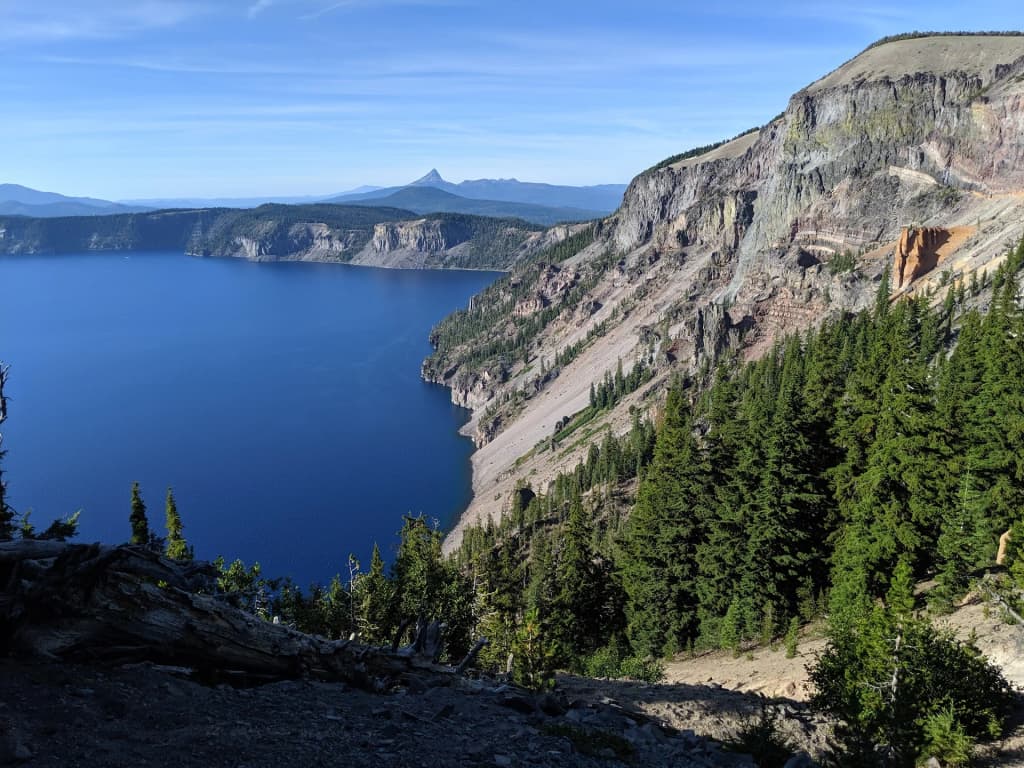 Crater Lake National Park's blue water and Wizard Island
