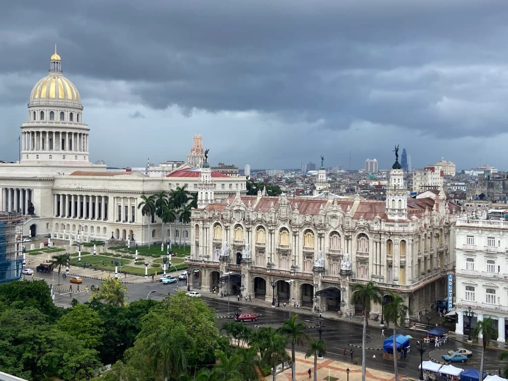 National Capitol of Cuba glowing in the sun