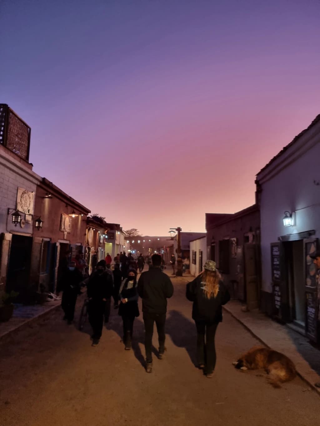 Adobe hotel courtyard with rustic pool in San Pedro de Atacama