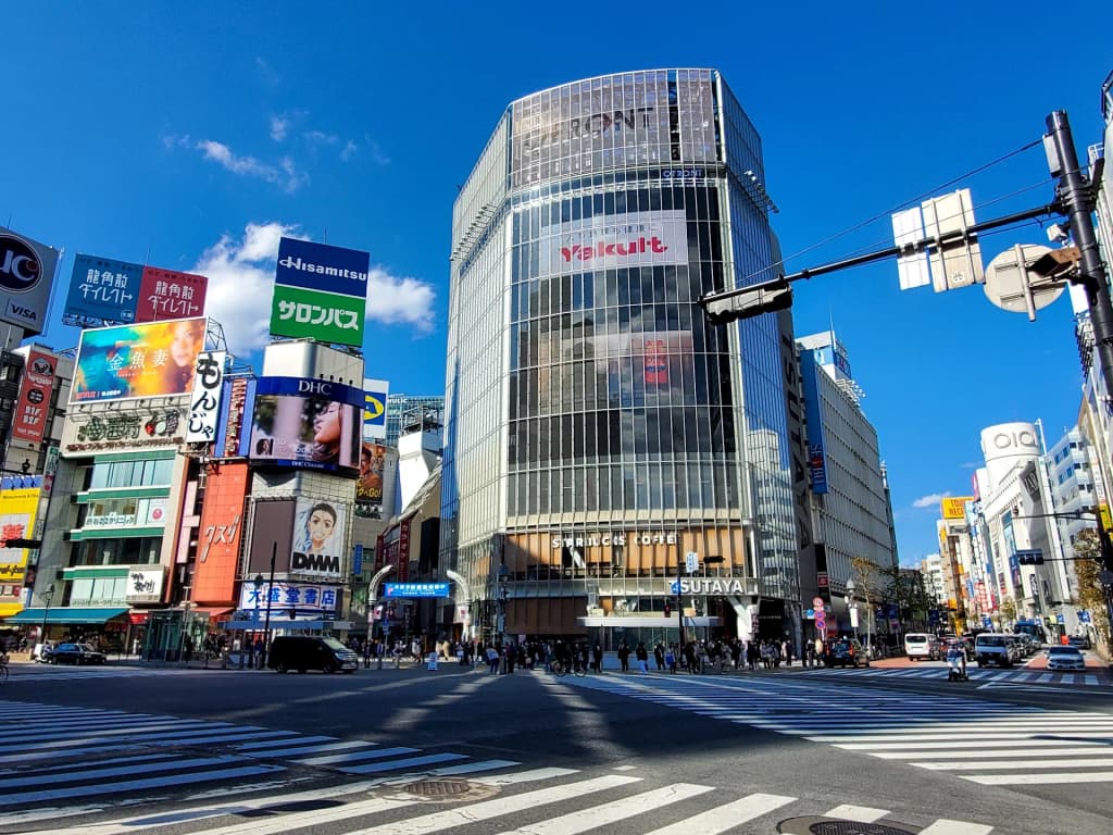 Night view of Shibuya Crossing, Tokyo