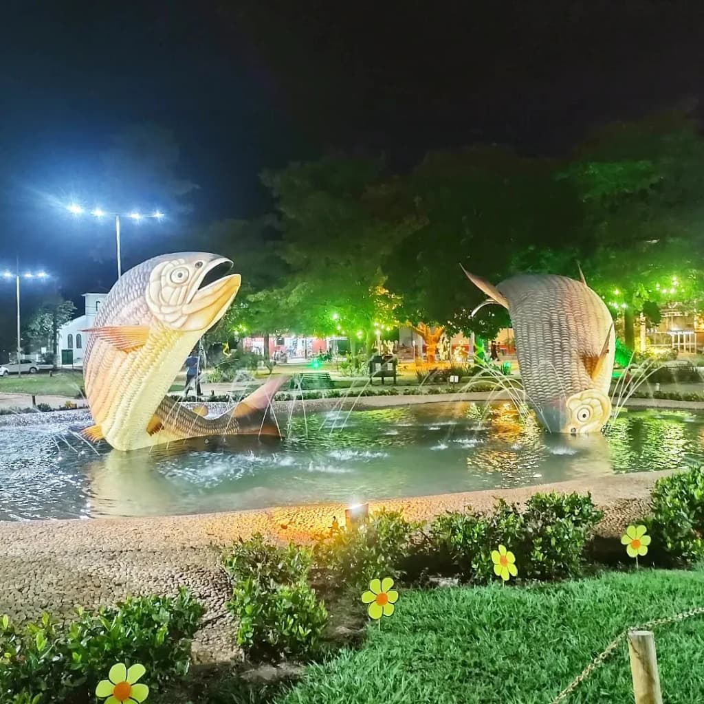 Traditional Pantanal food served at a rustic restaurant