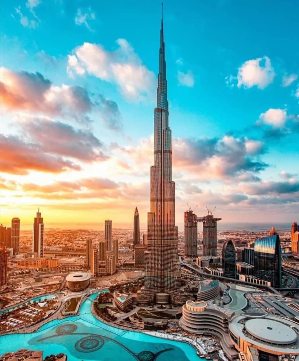 Burj Khalifa towers over Dubai's futuristic skyline