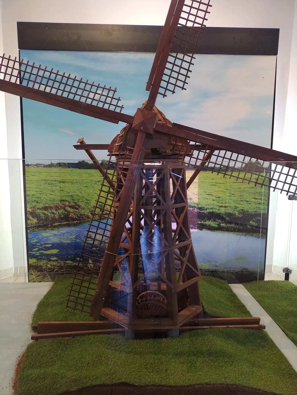 Boulevard Holandês in Holambra, with colorful umbrellas and Dutch-style houses
