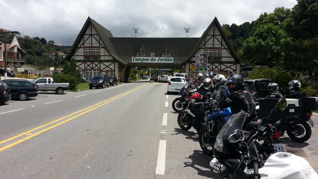 Ducha de Prata waterfall and walkway in Campos do Jordão