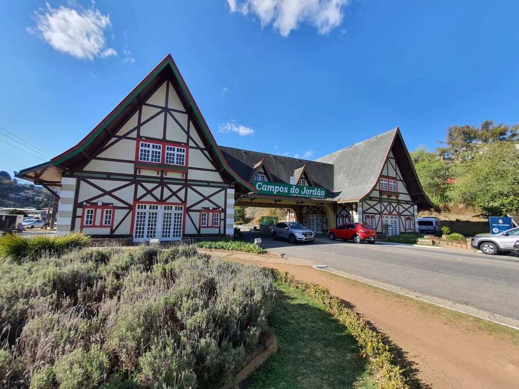 Capivari District with alpine-style buildings and lively streets