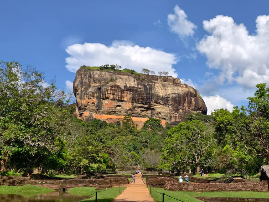 Sigiriya Rock Fortress rising above the jungle