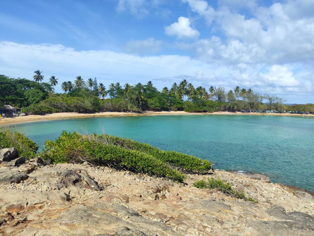 Piscinas naturales y costa rocosa de la Ilha de Santo Aleixo