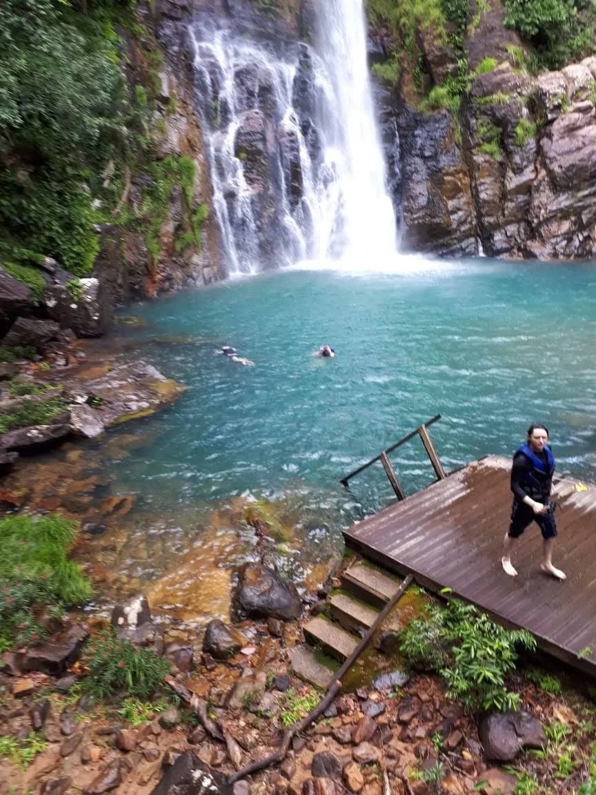 Cachoeira Serra Azul waterfall, Nobres