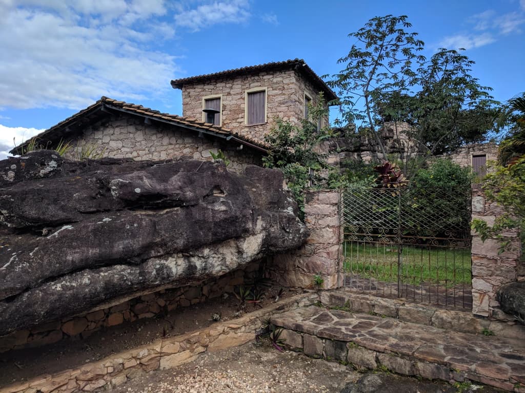 Aqueduct snaking through the hills of Igatu