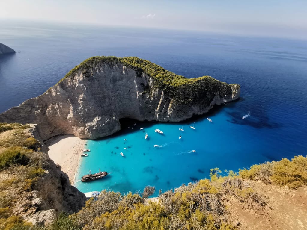 Navagio Beach from above, Zakynthos