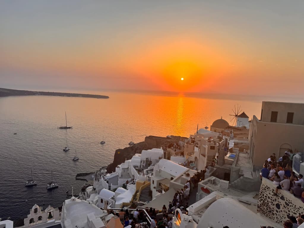 Ancient Acropolis of Athens at sunset