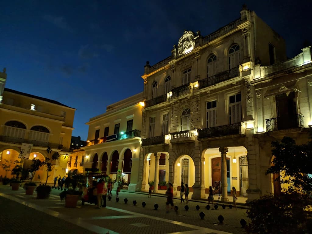 Old Town Square, Havana, with classic cars and faded grandeur