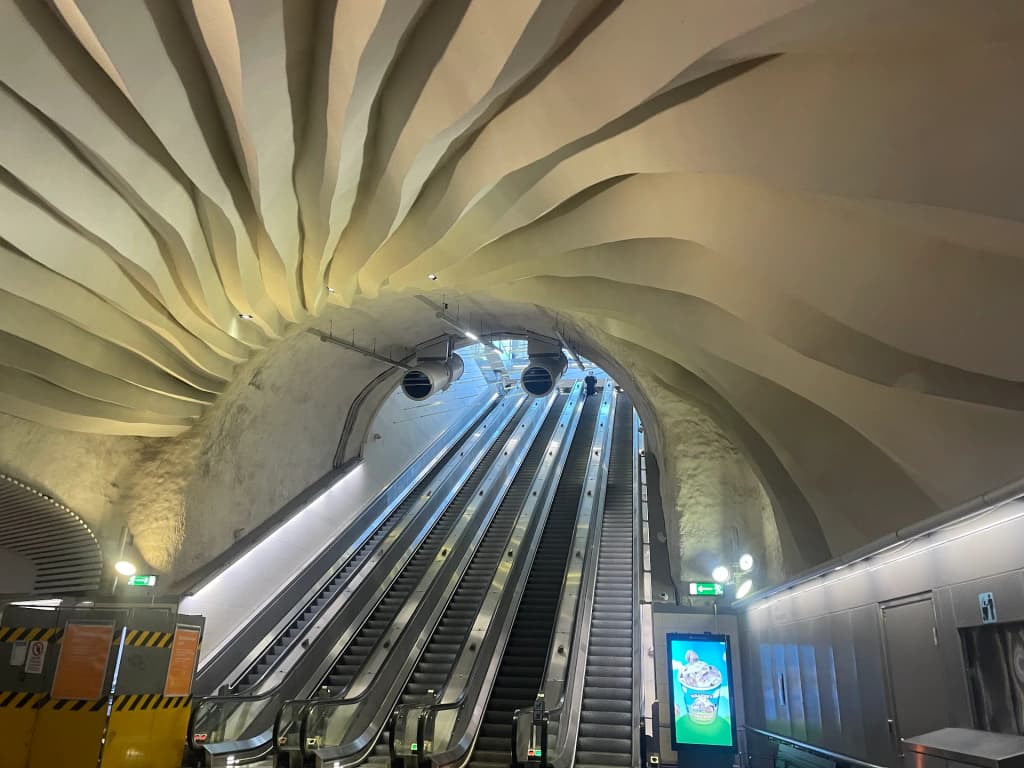 Stockholm Metro’s vivid art at T-Centralen