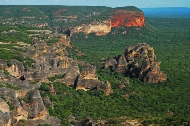 Dramatic rock formations and prehistoric art at Serra da Capivara National Park