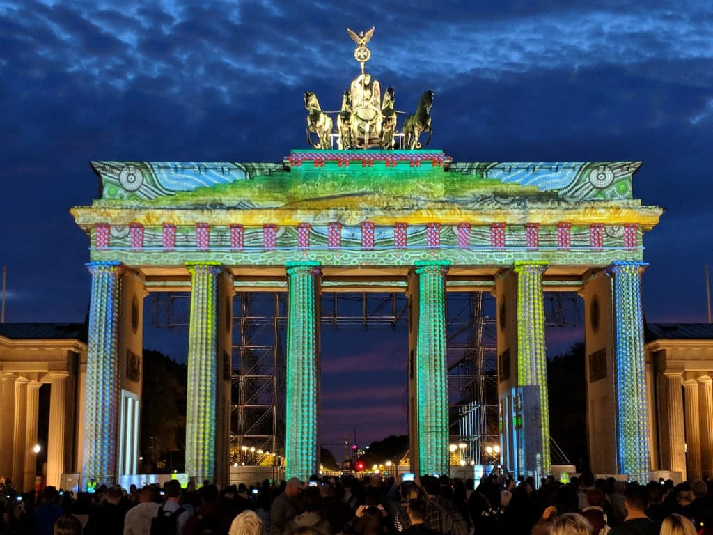 Portão de Brandemburgo à noite, Berlim